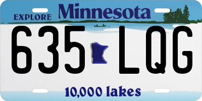MN license plate 635LQG