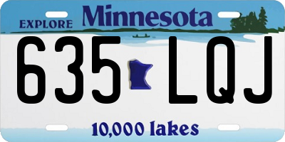 MN license plate 635LQJ