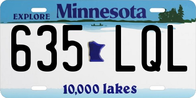 MN license plate 635LQL