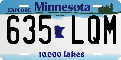 MN license plate 635LQM