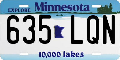 MN license plate 635LQN