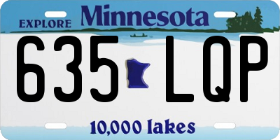 MN license plate 635LQP