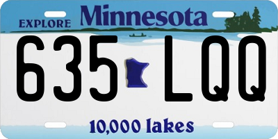 MN license plate 635LQQ