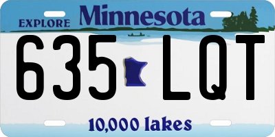 MN license plate 635LQT