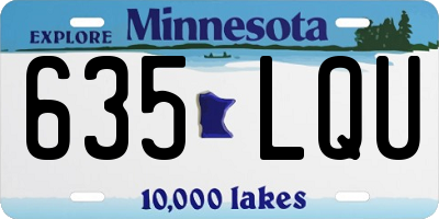 MN license plate 635LQU