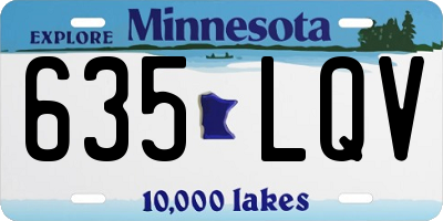 MN license plate 635LQV