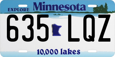 MN license plate 635LQZ