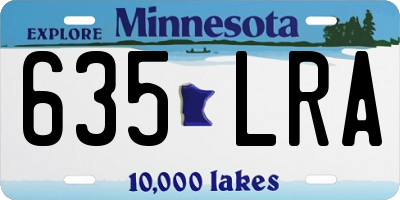 MN license plate 635LRA