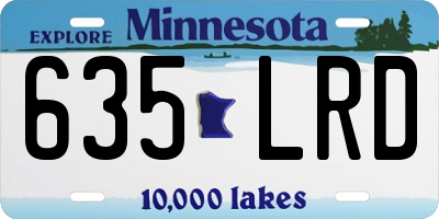 MN license plate 635LRD