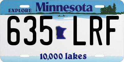 MN license plate 635LRF