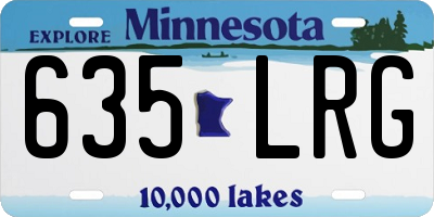 MN license plate 635LRG