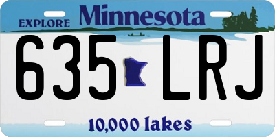 MN license plate 635LRJ