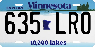 MN license plate 635LRO