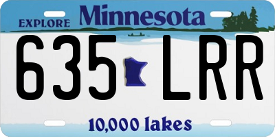 MN license plate 635LRR