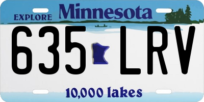 MN license plate 635LRV