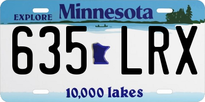MN license plate 635LRX