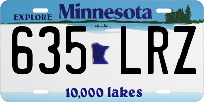 MN license plate 635LRZ