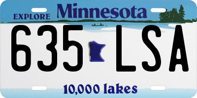 MN license plate 635LSA
