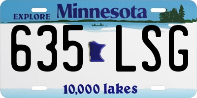 MN license plate 635LSG