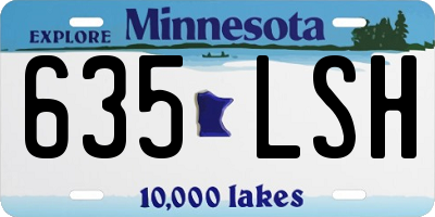 MN license plate 635LSH