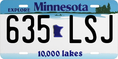MN license plate 635LSJ