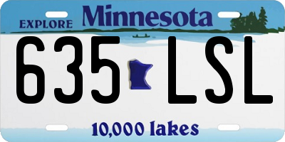 MN license plate 635LSL