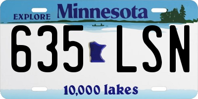 MN license plate 635LSN