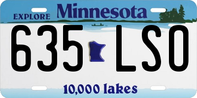 MN license plate 635LSO