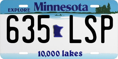 MN license plate 635LSP