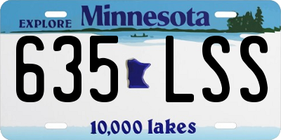 MN license plate 635LSS
