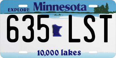 MN license plate 635LST