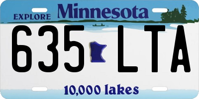 MN license plate 635LTA