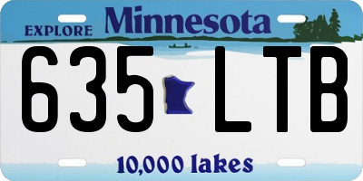 MN license plate 635LTB