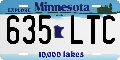 MN license plate 635LTC