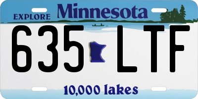 MN license plate 635LTF