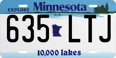 MN license plate 635LTJ