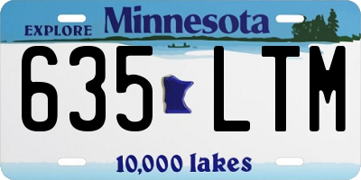 MN license plate 635LTM