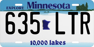 MN license plate 635LTR