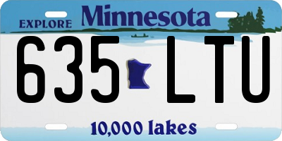 MN license plate 635LTU