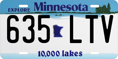 MN license plate 635LTV