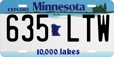 MN license plate 635LTW