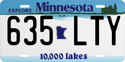 MN license plate 635LTY