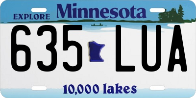MN license plate 635LUA