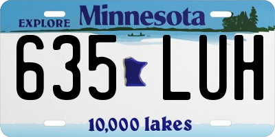 MN license plate 635LUH
