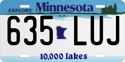 MN license plate 635LUJ