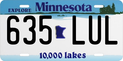 MN license plate 635LUL