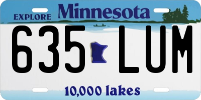 MN license plate 635LUM