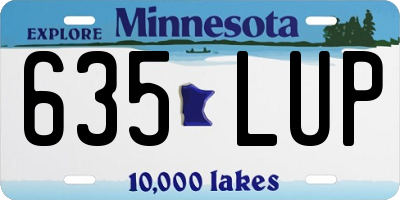 MN license plate 635LUP