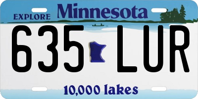MN license plate 635LUR