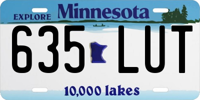 MN license plate 635LUT